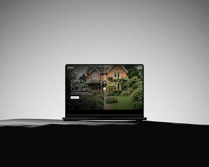 Website design mockup on a laptop
