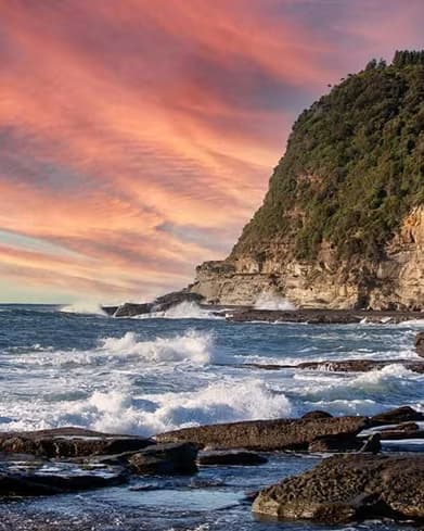 Dramatic coastal cliffs on the Central Coast