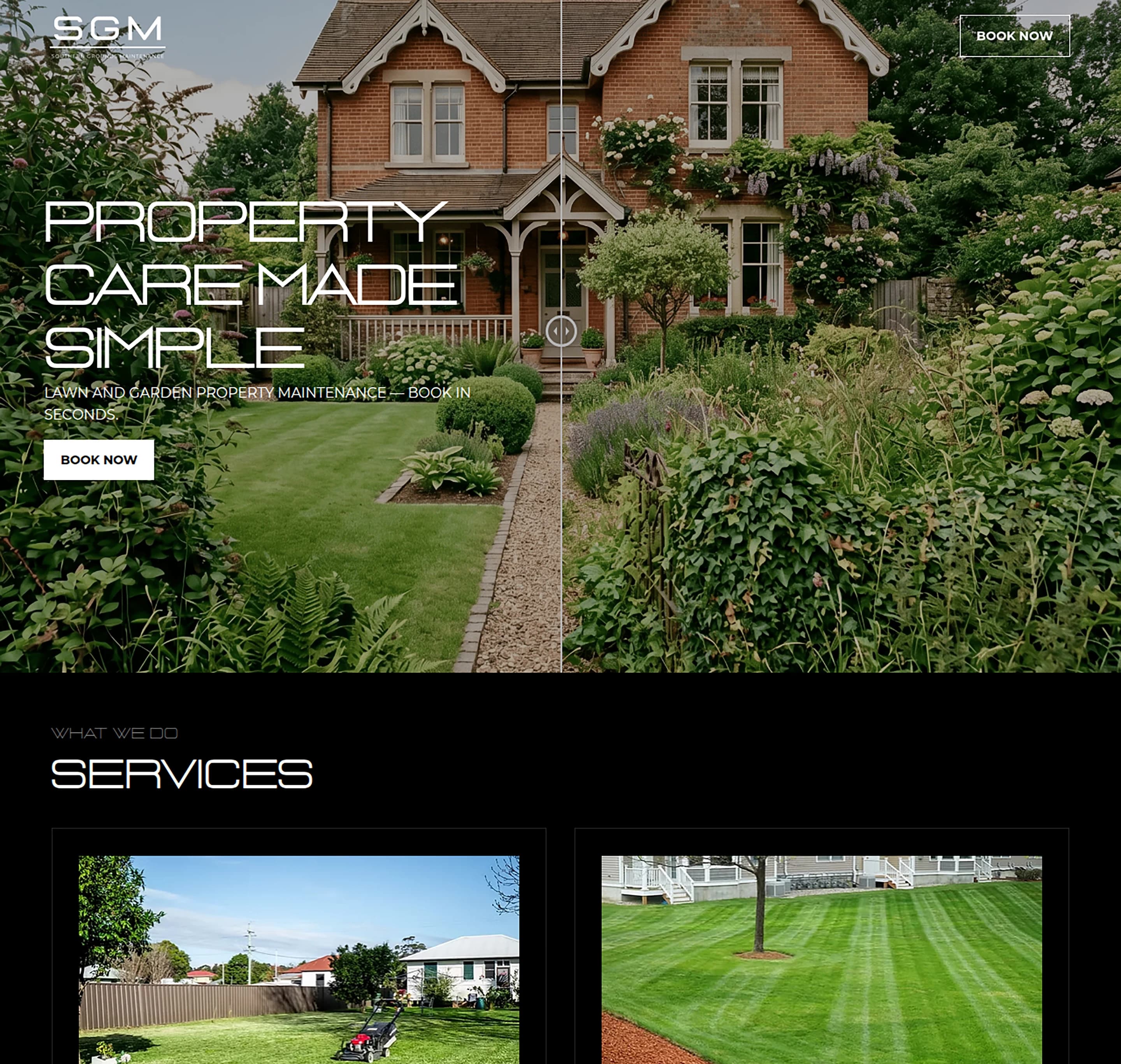 Lawn Care website design for Southern Grounds Maintenance