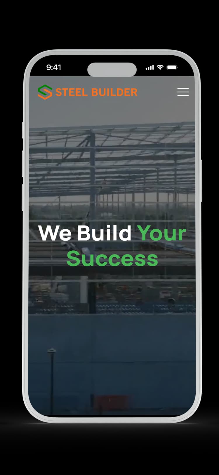 Structural Steel website design for Steel Builder Australia — mobile mockup