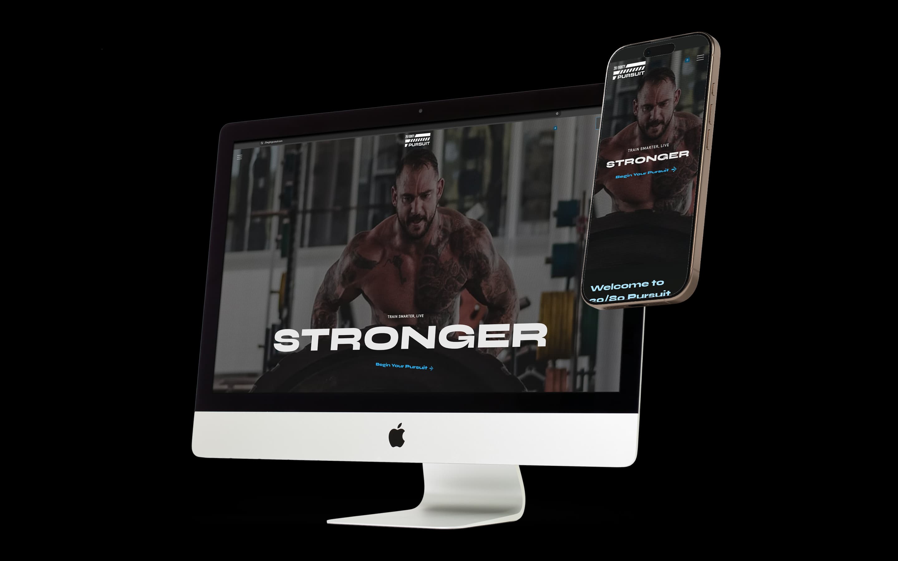 Fitness Coach website design for 20/Eighty Pursuit