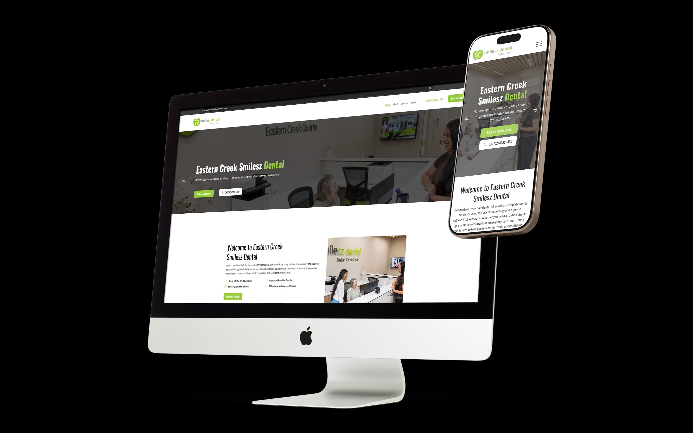 Dental website design for Eastern Creek Smilesz Dental