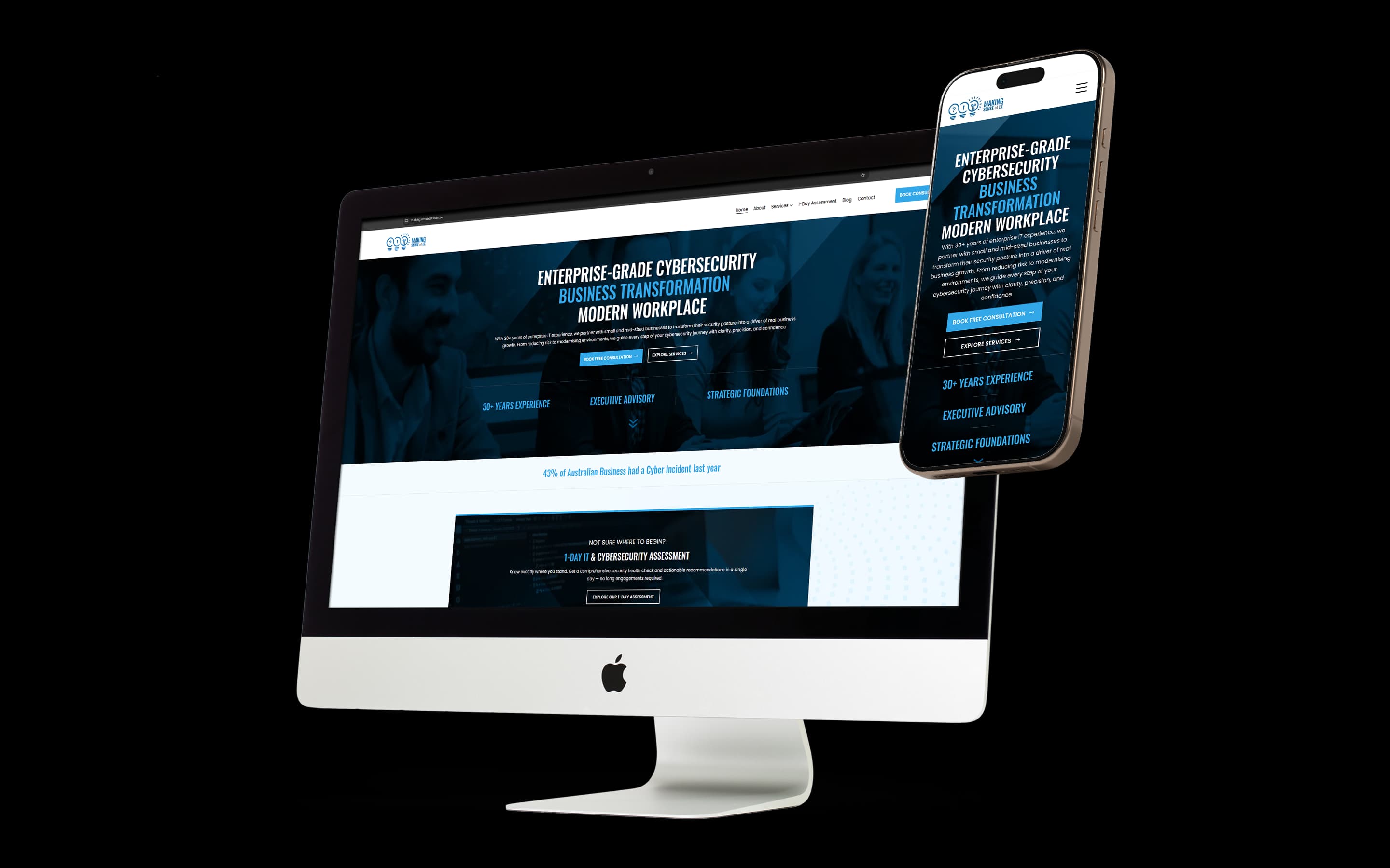 IT Company website design for Making Sense of I.T.