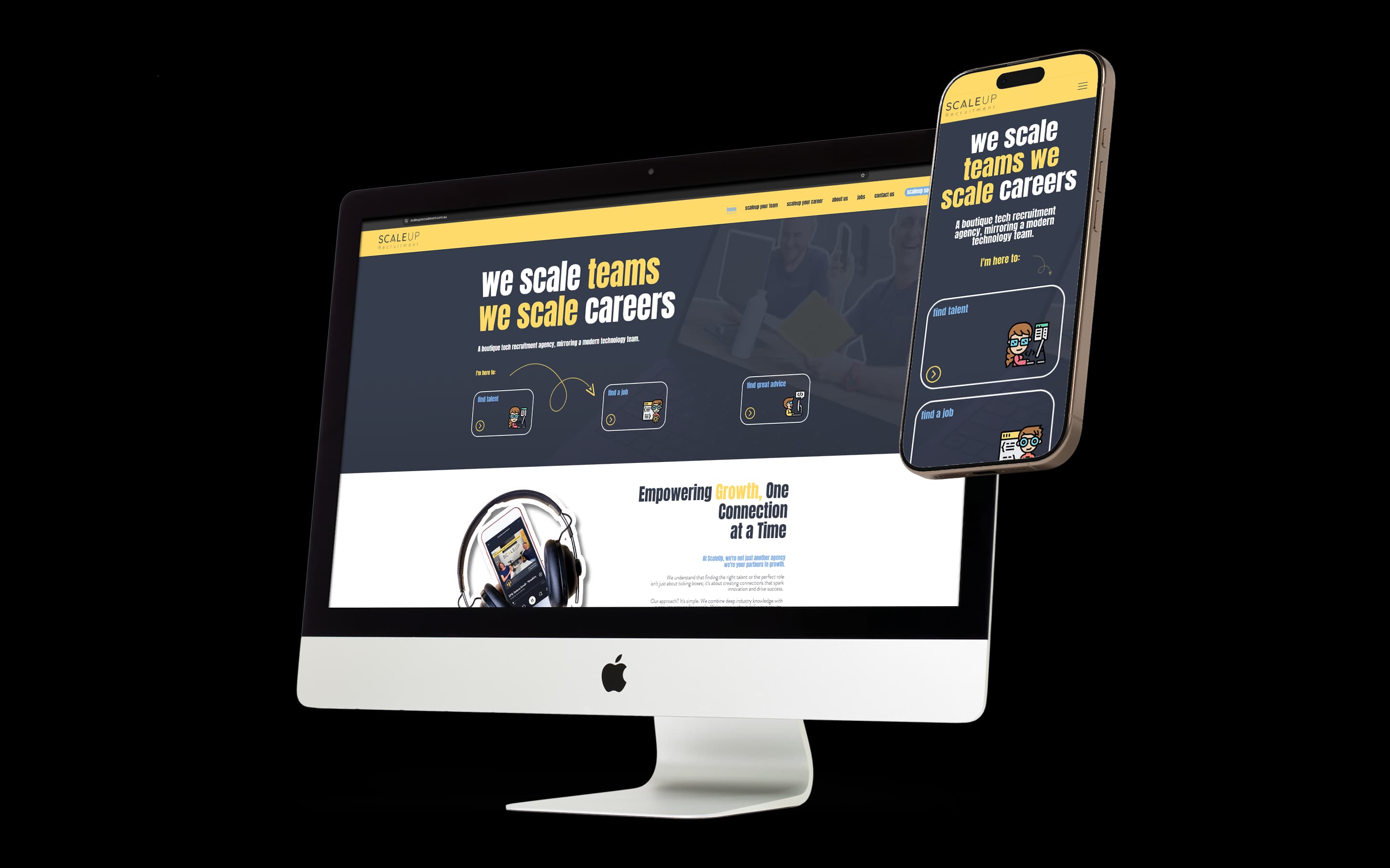 Recruitment Agency website design for ScaleUp Recruitment